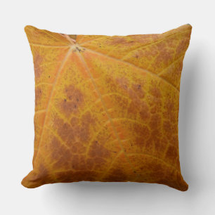 Gelber Ahornblatt Herbst Abstrakt Natur Kissen
