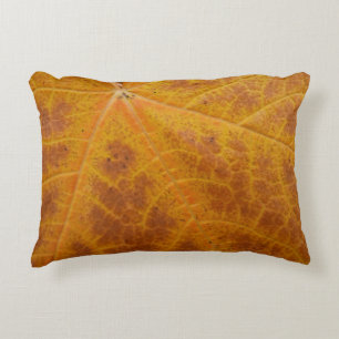 Gelber Ahornblatt Herbst Abstrakt Natur Zierkissen