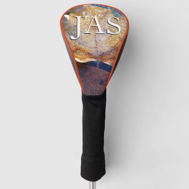 Gelber Ahornblätterblättriger Ahornblättriger, gef Golf Headcover (Vorderseite)