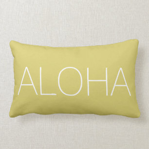 Gelber Aloha Moderner Throw Kissen