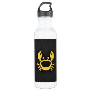 Gelber Amber Krab Edelstahlflasche