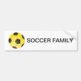 Gelber American Soccer Ball oder Fußball Autoaufkleber