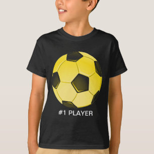 Gelber American Soccer Ball oder Fußball T-Shirt