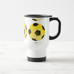 Gelber amerikanischer Fußball Reisebecher