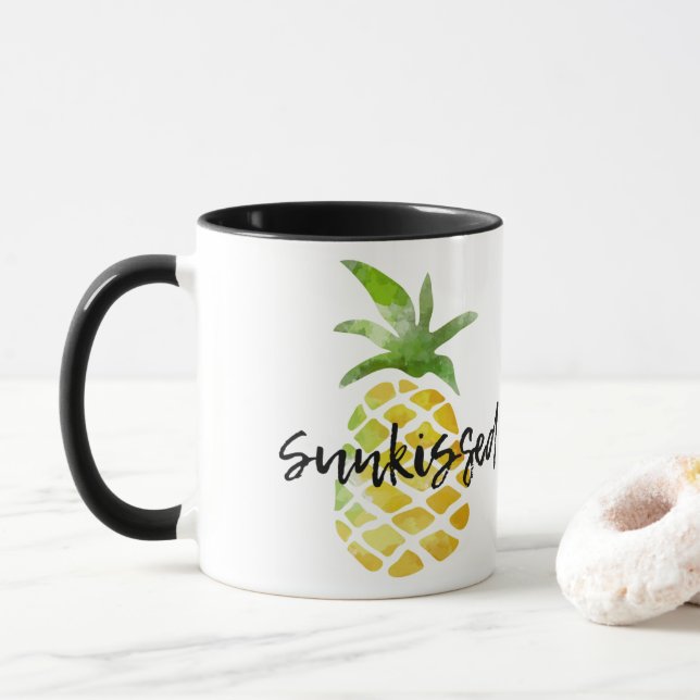 Gelber Ananas Tasse (Mit Donut)
