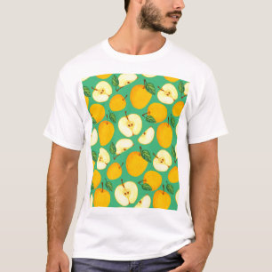 Gelber Apple: Juicy Watercolor Muster. T-Shirt