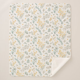 Gelber australischer Zweigeukalyptus verlässt Sherpadecke