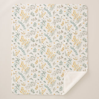 Gelber australischer Zweigeukalyptus verlässt Sherpadecke