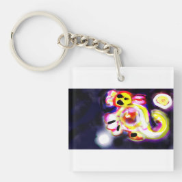 Gelber Axolotl Spaß  Schlüsselanhänger