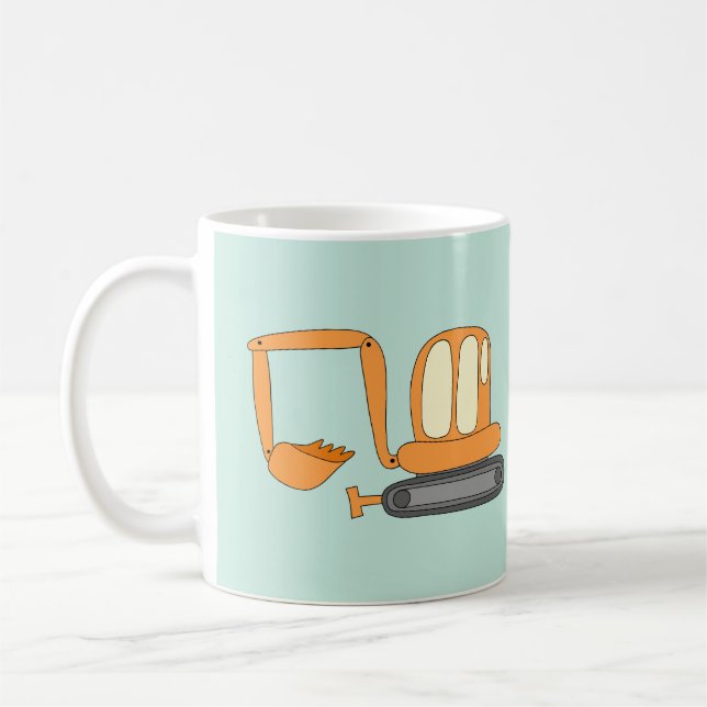 Gelber Bagger Kaffeetasse (Links)