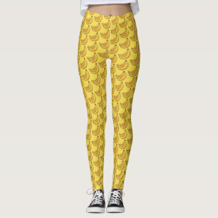 Gelber Bananenstrauß Feinschmecker drucken Leggings