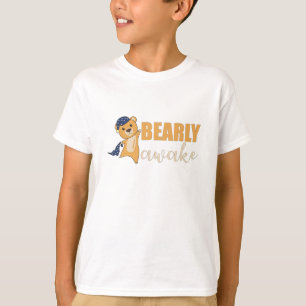 Gelber Bär früh aufwachen Niedlicher Bär Teddybär T-Shirt