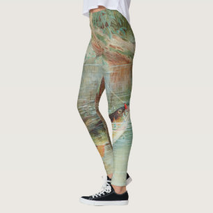 Gelber Barsch von S.A. Kilbourne, Vintage Fisch Leggings