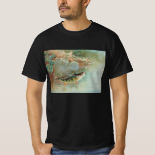Gelber Barsch von S.A. Kilbourne, Vintage Fisch T-Shirt