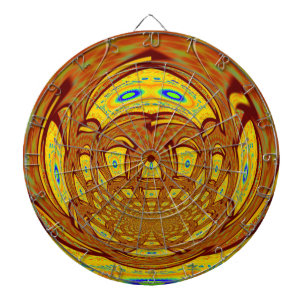 Gelber Baseballhandschuh: Ein Retro-Look Dartscheibe