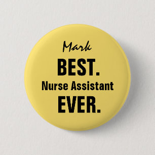GELBER bester KRANKENSCHWESTER-ASSISTENT überhaup Button
