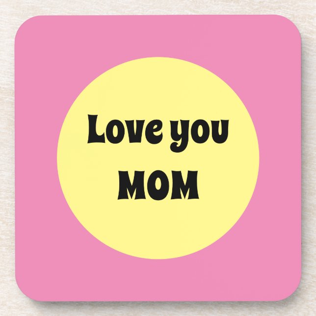 Gelber Big Dot Getränkeuntersetzer (Vorderseite)