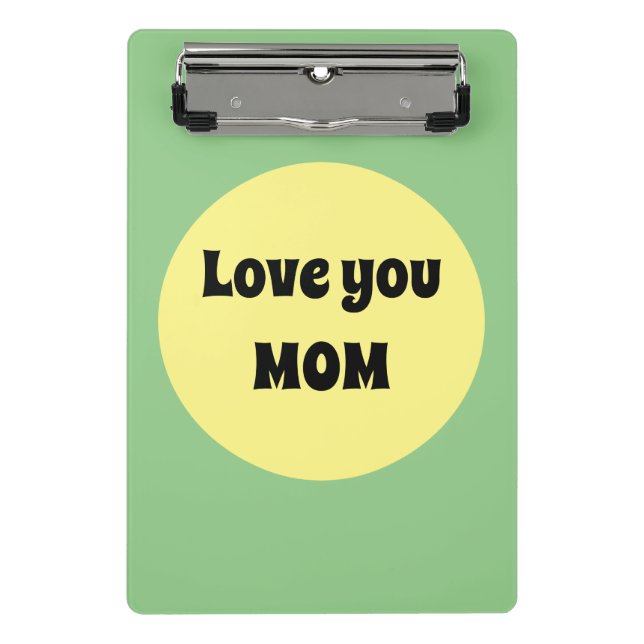 Gelber Big Dot Mini Klemmbrett (Vorderseite)