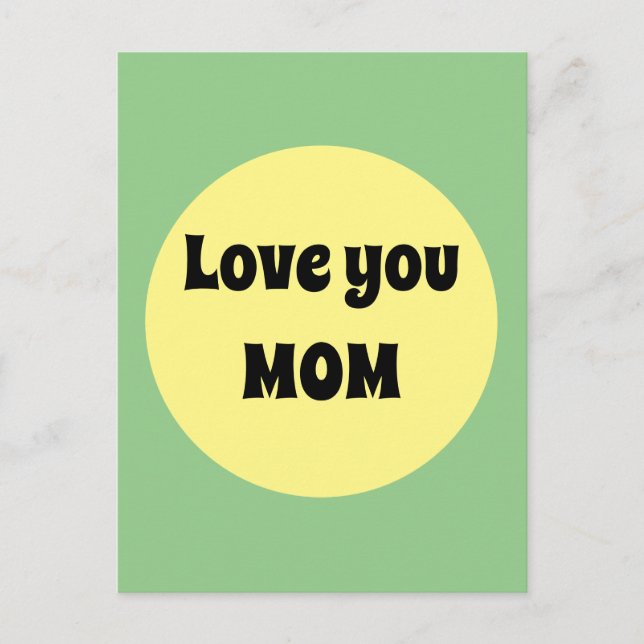 Gelber Big Dot Postkarte (Vorderseite)