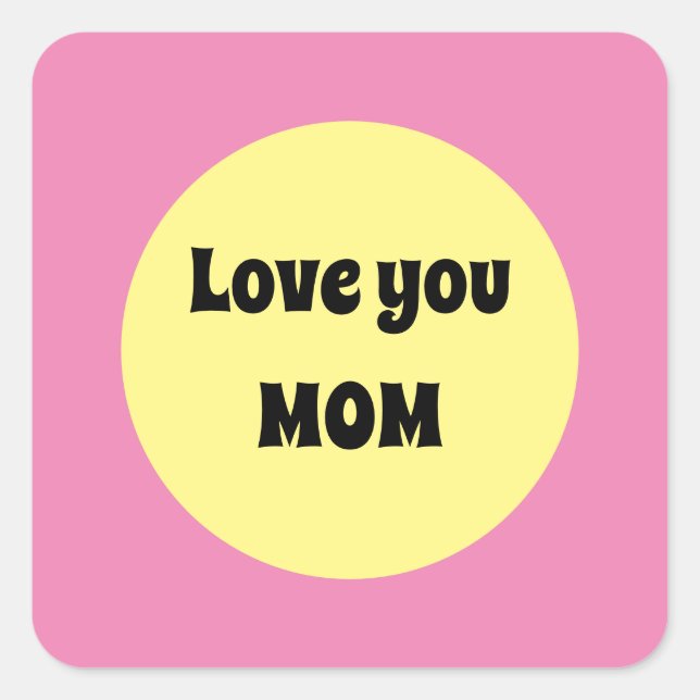 Gelber Big Dot Quadratischer Aufkleber (Vorderseite)