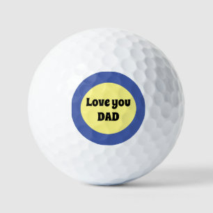 Gelber Big Dot Square Sticker Golfball
