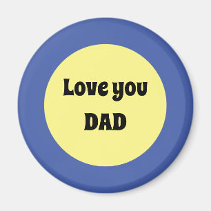Gelber Big Dot Square Sticker Magnet