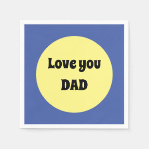 Gelber Big Dot Square Sticker Serviette