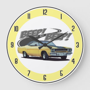 Gelber Bird Große Wanduhr