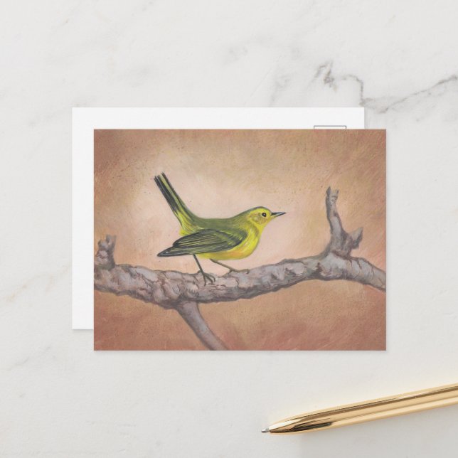 Gelber Bird Postkarte (Vorderseite/Rückseite Beispiel)