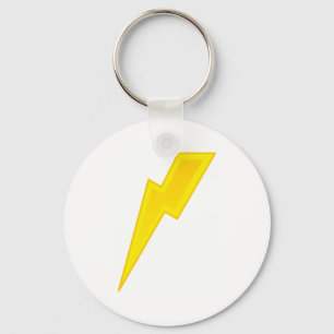 Gelber Blitz-Bolzen Schlüsselanhänger
