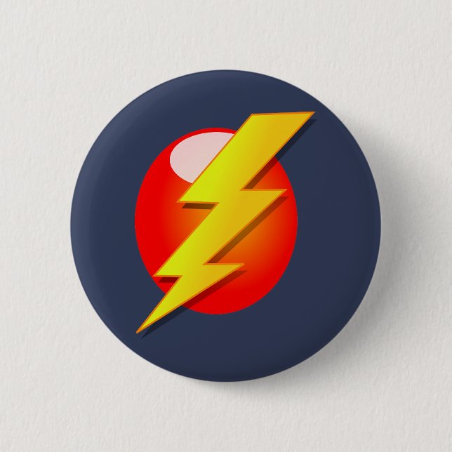gelber Blitz Button (Vorderseite)
