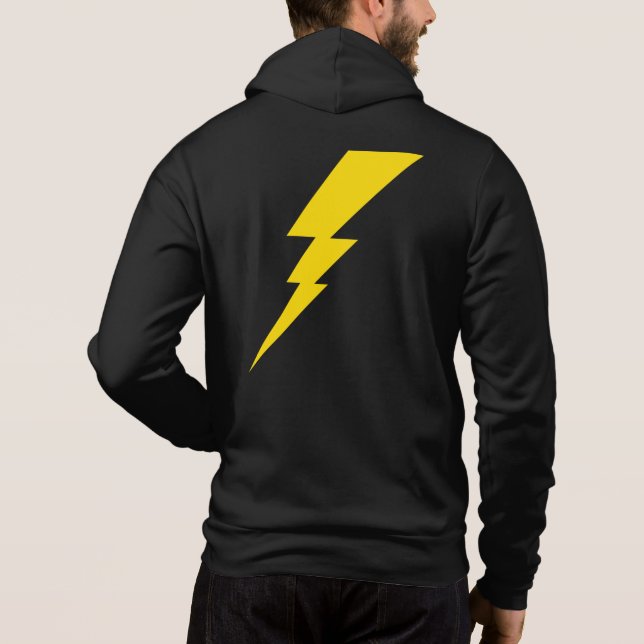 Gelber Blitzschlag Hoodie (Rückseite)