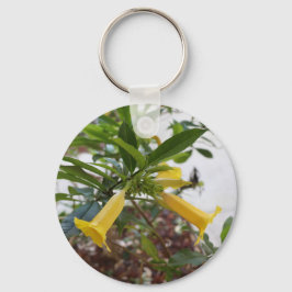 Gelber Blumenanhänger Schlüsselanhänger