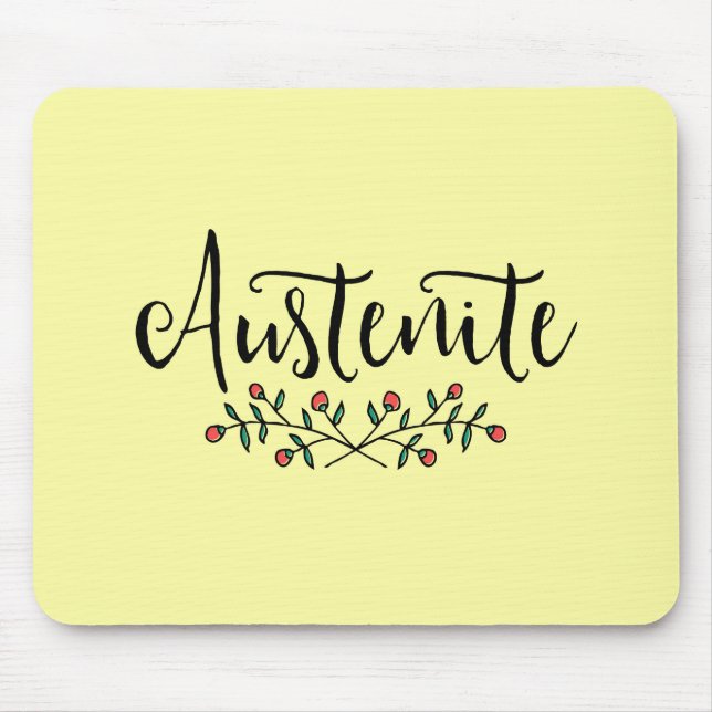 Gelber Blumenaustenit Mousepad (Vorne)