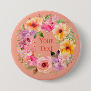 Gelber Blumenkranz-Revers-Accessoire im Vintage-St Button