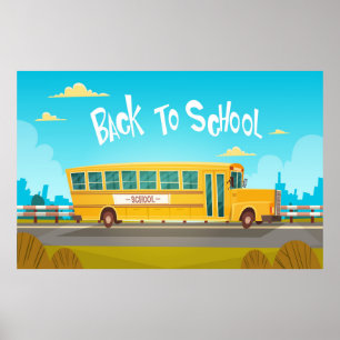 Gelber Bus Poster