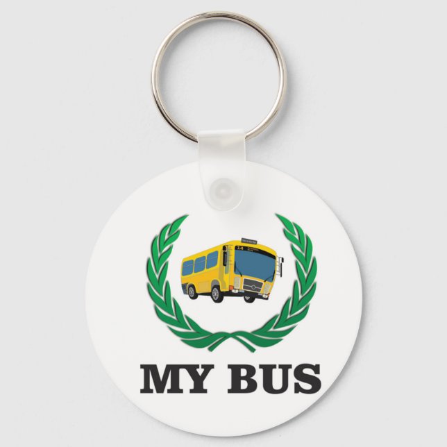 gelber Bus Schlüsselanhänger (Vorderseite)