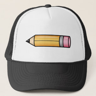 Gelber Cartoon-Bleistift Truckerkappe