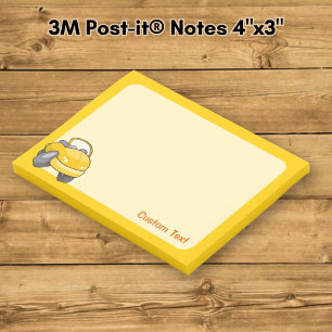 Gelber Cartoon Post-it Klebezettel