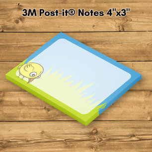 Gelber Cartoon Post-it Klebezettel