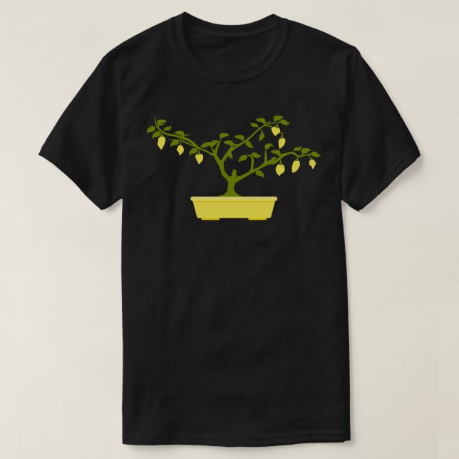Gelber Chili Bonsai T-Shirt (Design vorne)