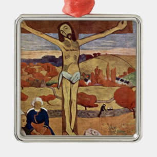 Gelber Christus von Paul Gauguin, Vintage Fine Art Silbernes Ornament