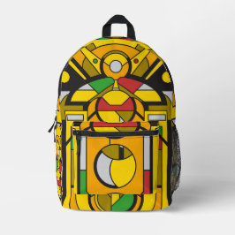 Gelber Cyberpunk Bedruckter Rucksack