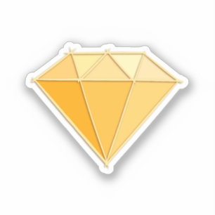 Gelber Diamant Edelsteinschmuck. 50 Goldene Hochze Aufkleber