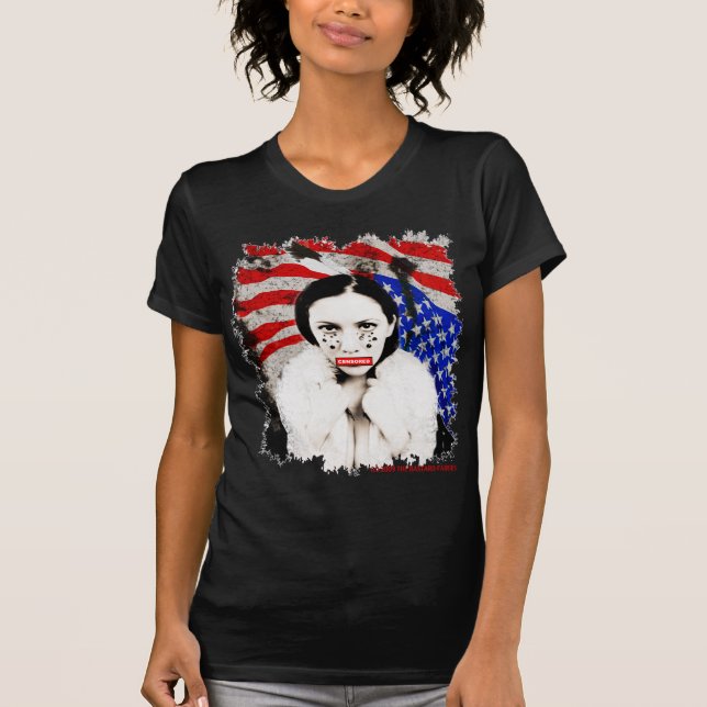 GELBER DONNER-FRAUEN-AMERIKANISCHER UREINWOHNER T-Shirt (Vorderseite)