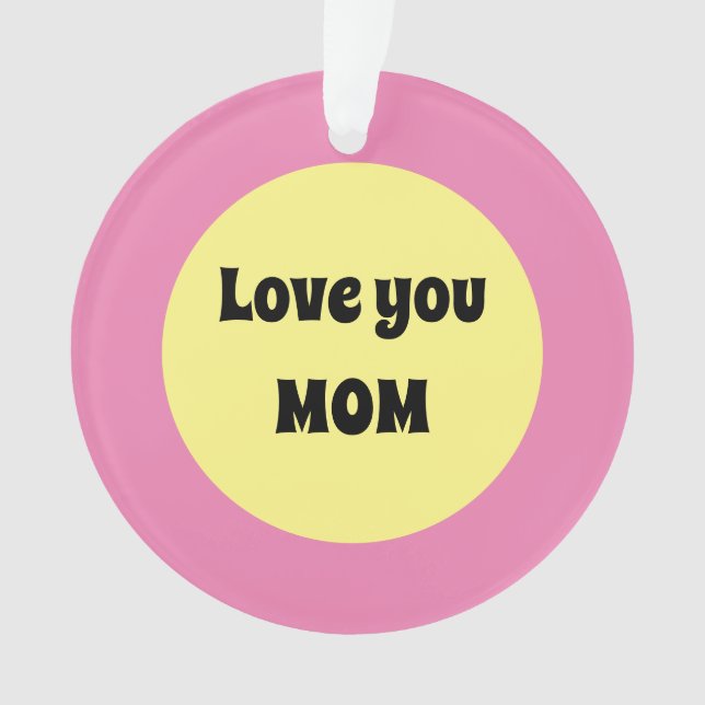 Gelber Dot Akrylornament Ornament (Vorderseite)