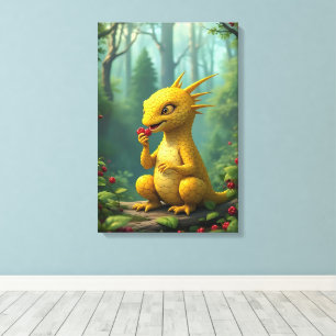 Gelber Drache Leinwanddruck