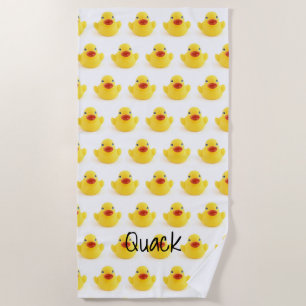 Gelber Ducky GummiQuaken Strandtuch