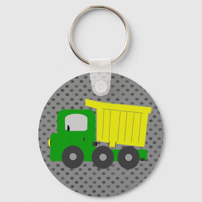 Gelber Dump Truck Schlüsselanhänger (Vorderseite)