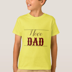 Gelber Dunkelroter Junge T-Shirt